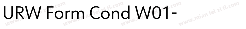 URW Form Cond W01字体转换